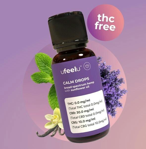 UFEELU Calm Drops CBD+CBG 28.5mL