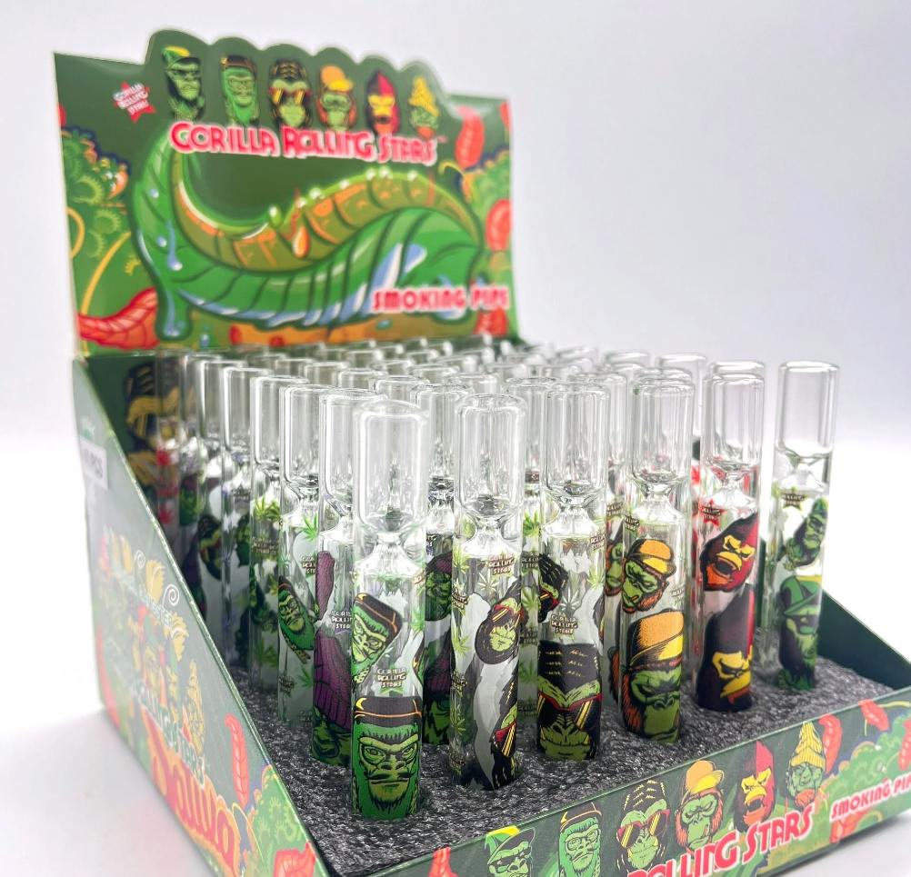 GORILLA - Rolling Star Chillum Glass Pipe