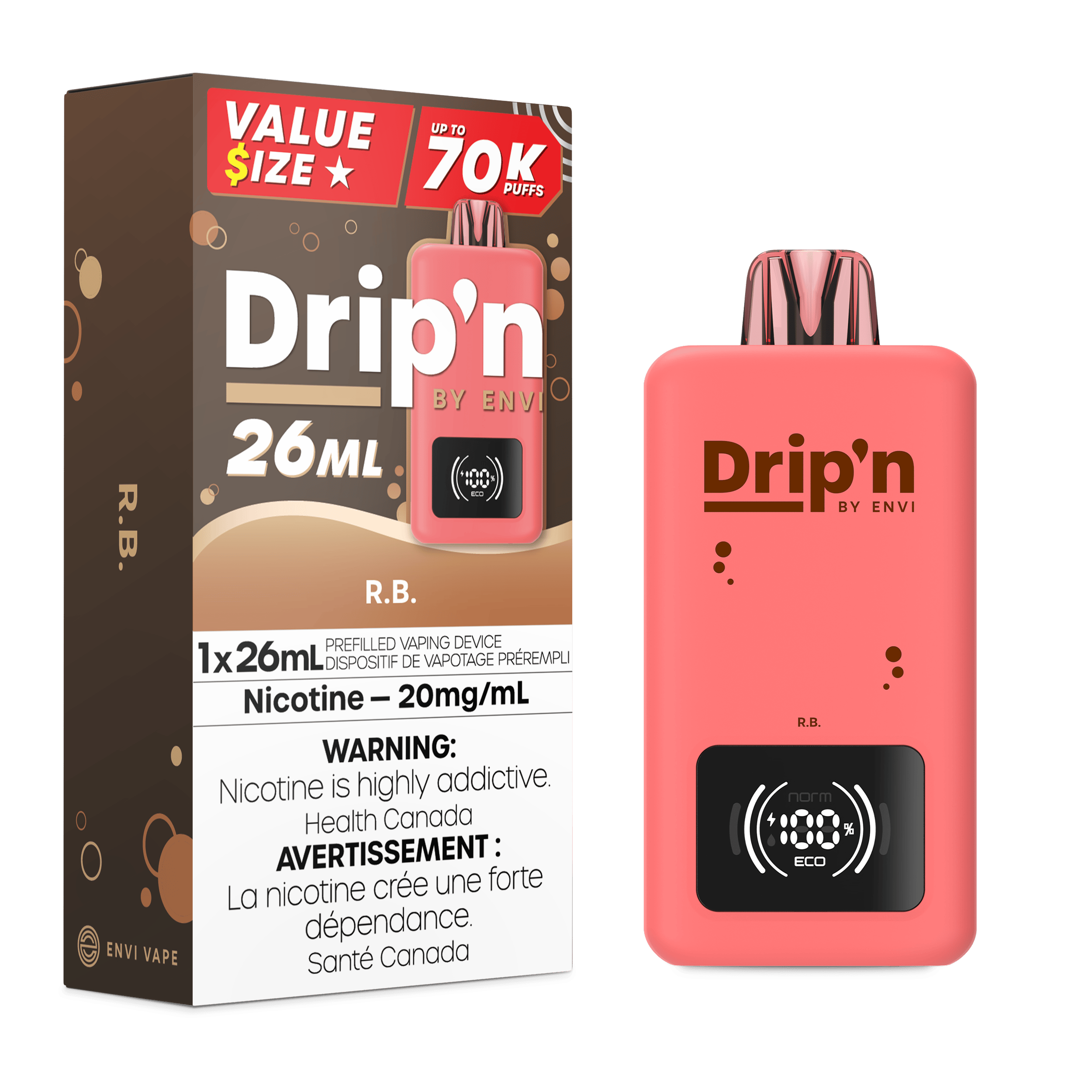 DRIP'N 26ml Disposable Vape - R.B.