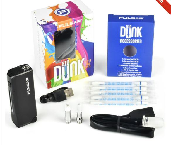 PULSAR - Dunk 2 in 1 Variable Voltage 510 Vaporizer - 750mAh - Black
