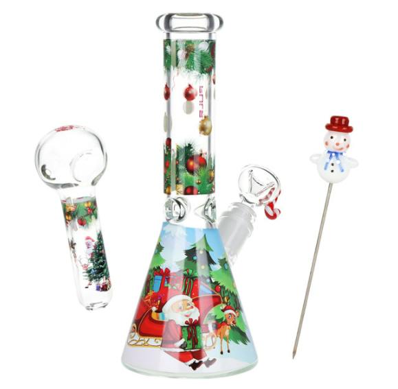 PULSAR - Ho-Ho-Holiday Glass Smoking Set - 10"