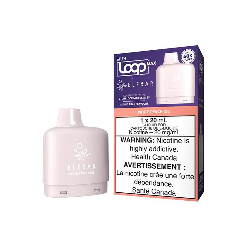 STLTH x ELFBAR - Loop Max Pod Pack 20ml WHITE PEACH ICE