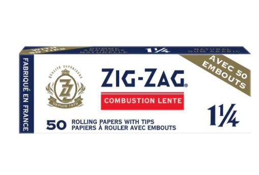 ZIG-ZAG 1 1/4 White Rolling Papers & Tips