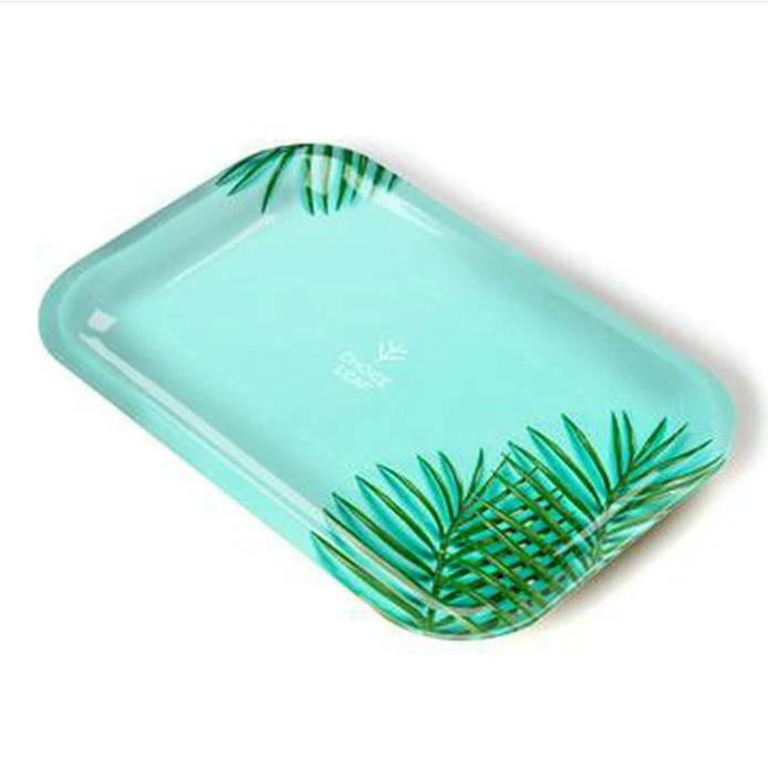 CHOICE LEAF - Medium Rolling Tray - Mint Palm