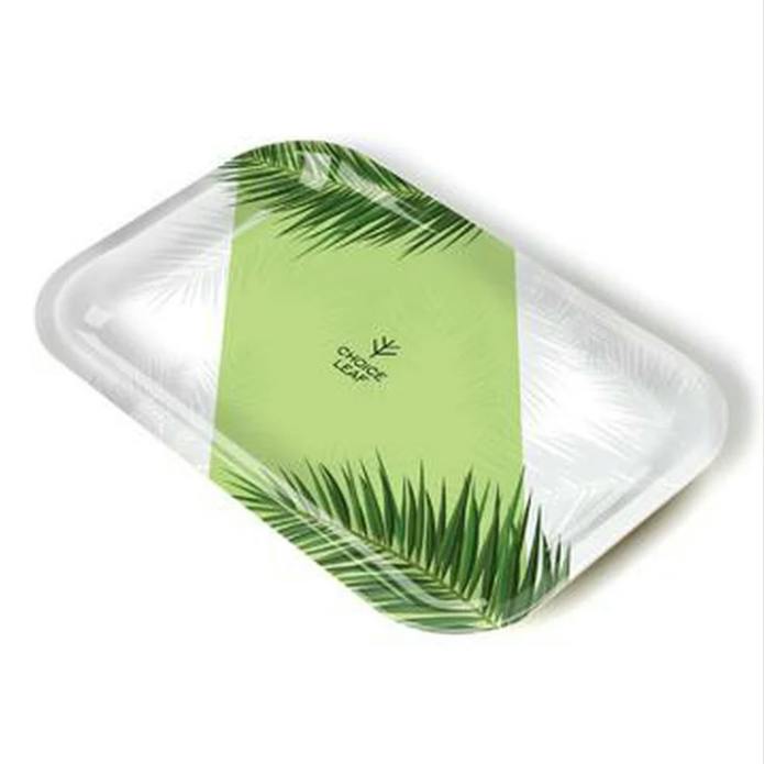 CHOICE LEAF - Medium Rolling Tray - Green Palm