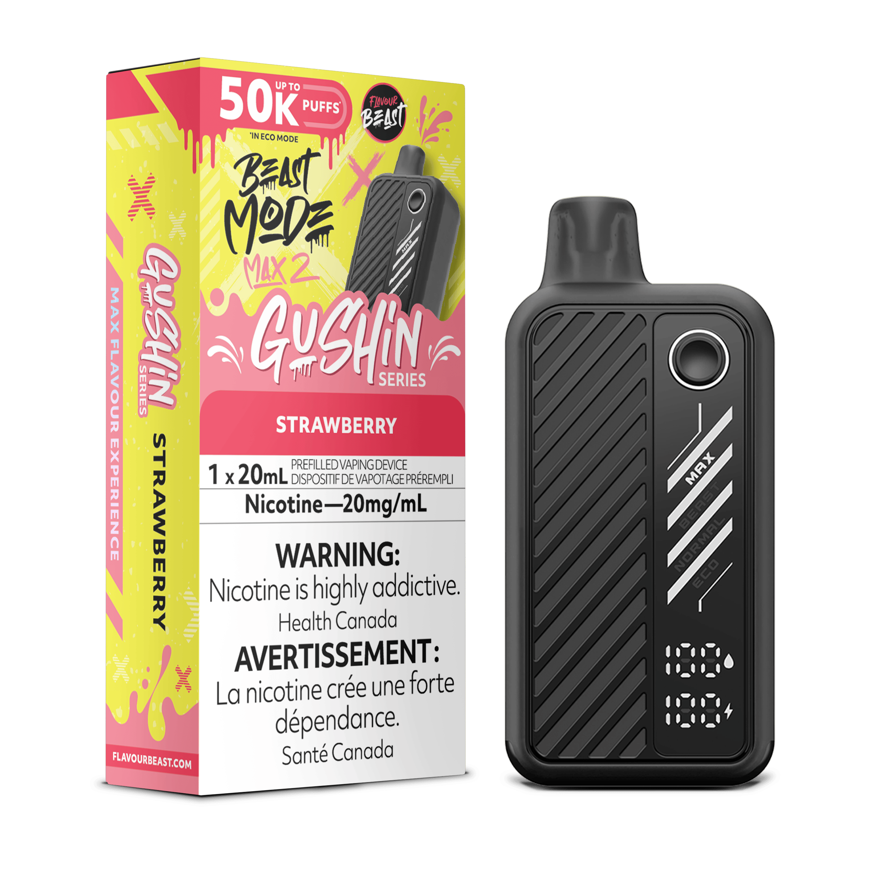 FLAVOUR BEAST Beast Mode Max 2 Disposable GUSHIN STRAWBERRY