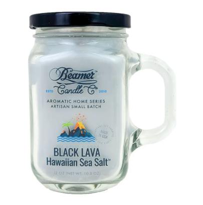 BEAMER - Glass Mason Jar Candle - 4oz - Black Himalayan Sea Salt