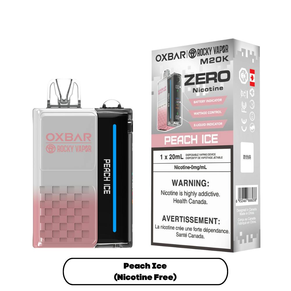 OXBAR M20K (Nicotine Free) Disposable 20ml PEACH ICE