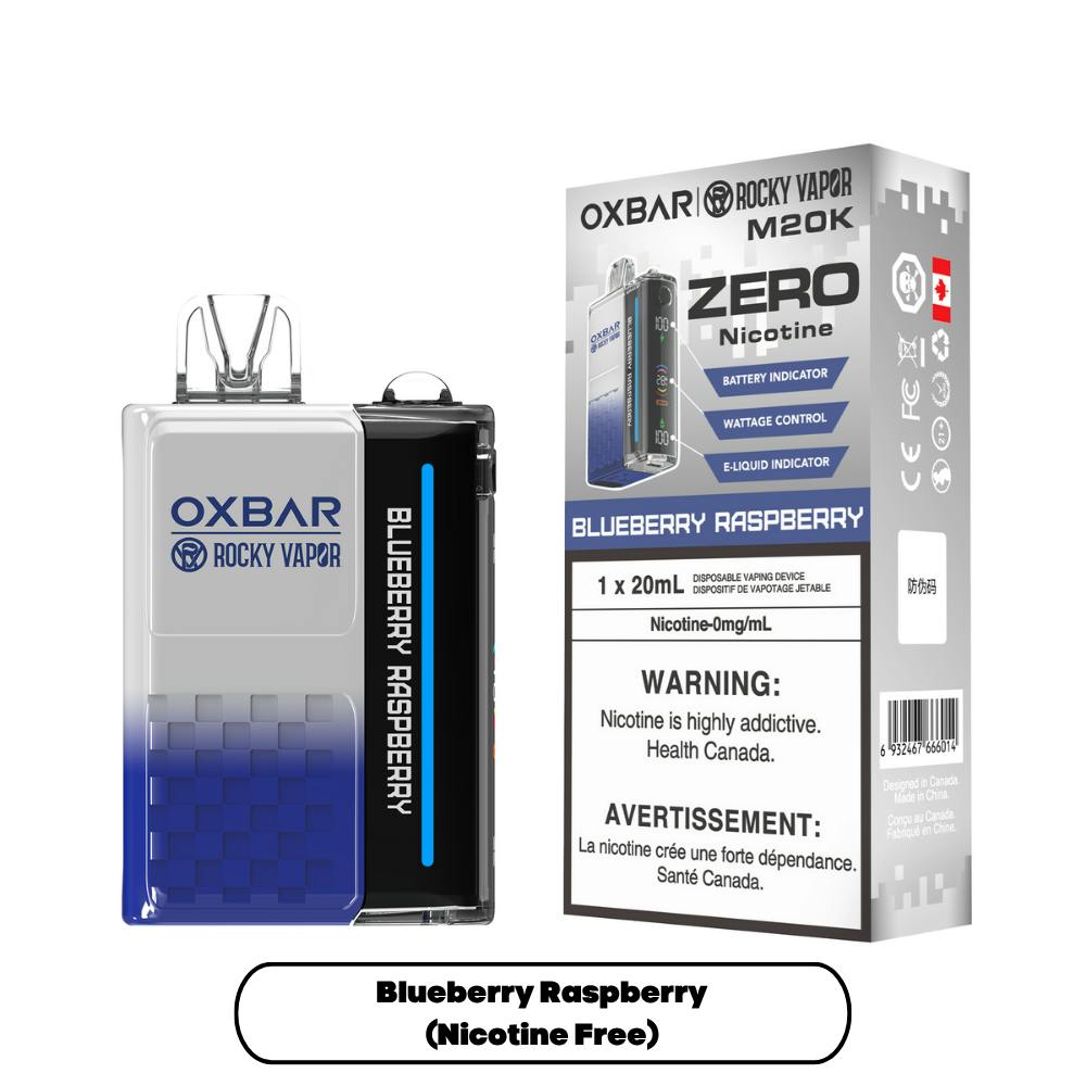 OXBAR M20K (Nicotine Free) Disposable 20ml BLUEBERRY RASPBERRY