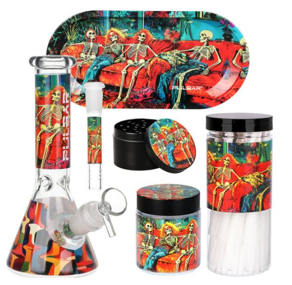 PULSAR - Design Series Beaker Water Pipe Smoker's Kit - 7.75" - In Da Couch