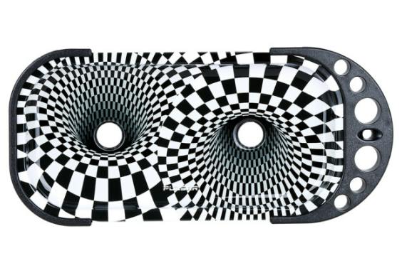 PULSAR - Elevated Cone Rolling Tray Console - 9.25" x 7" - Vortex Optical Illusion