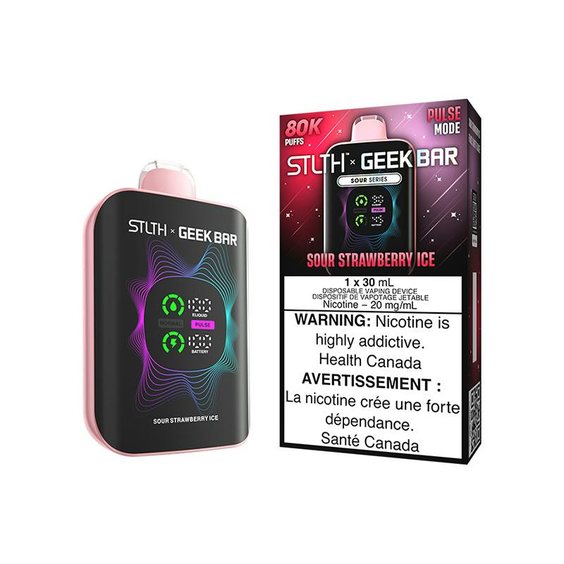 STLTH X GEEK BAR Disposable 80k Puff SOUR STRAWBERRY ICE