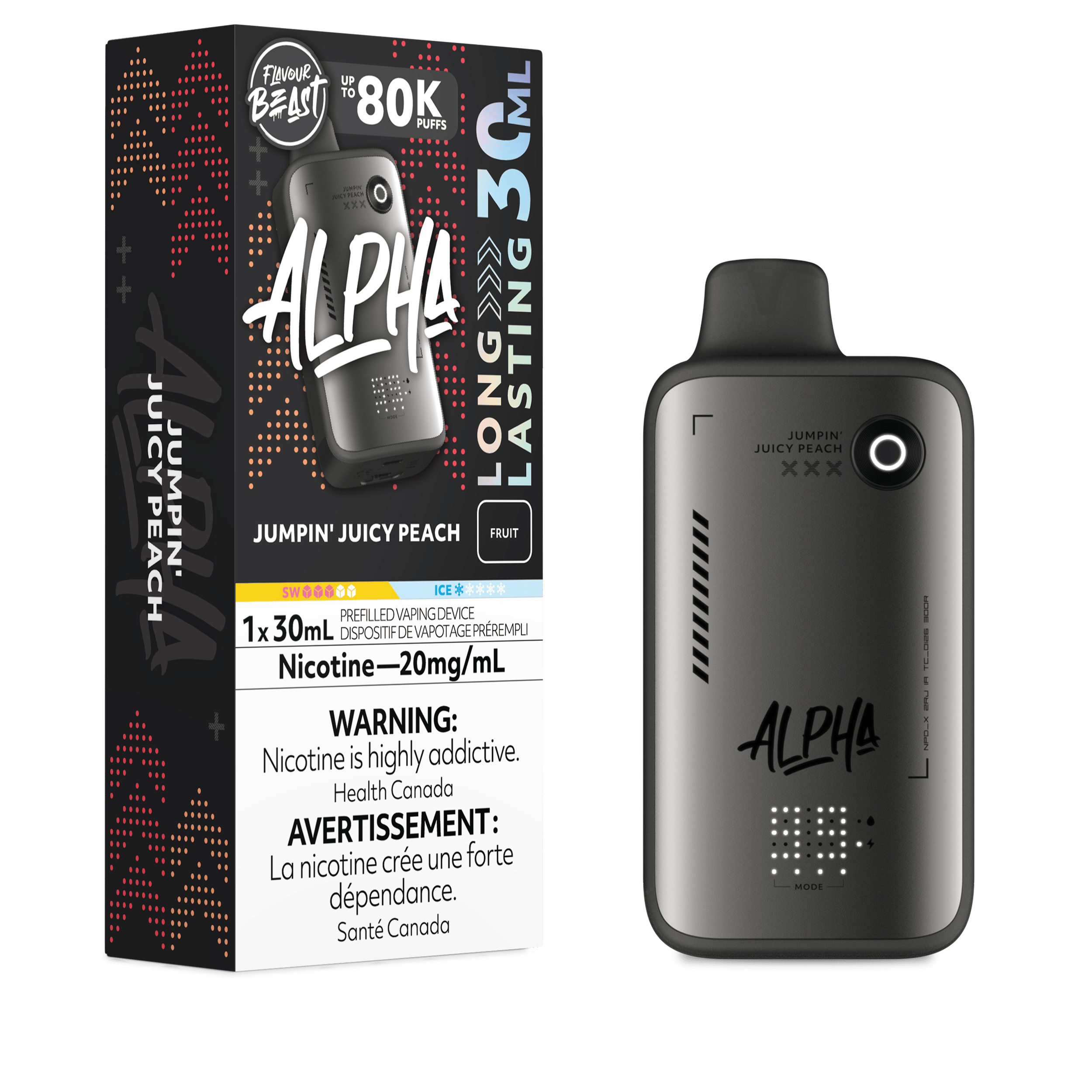 FLAVOUR BEAST Alpha 30ml Disposable JUMPIN' JUICY PEACH