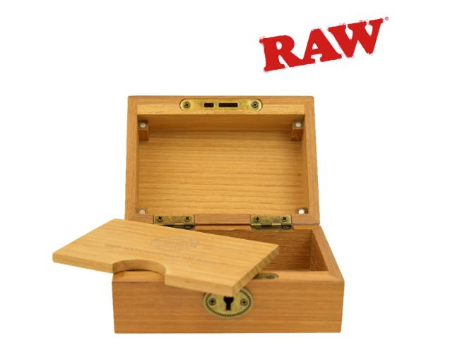 RAW - Naturawl Lockable Teakwood Smoker's Box