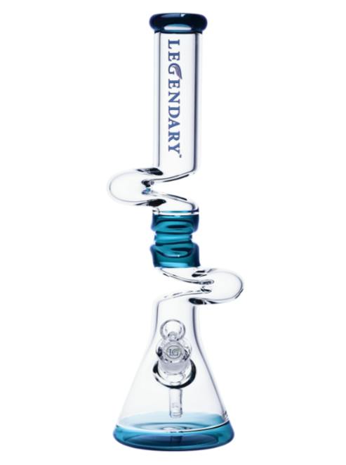 LEGENDARY - Wave Twist Beaker Bong - 18" - Teal