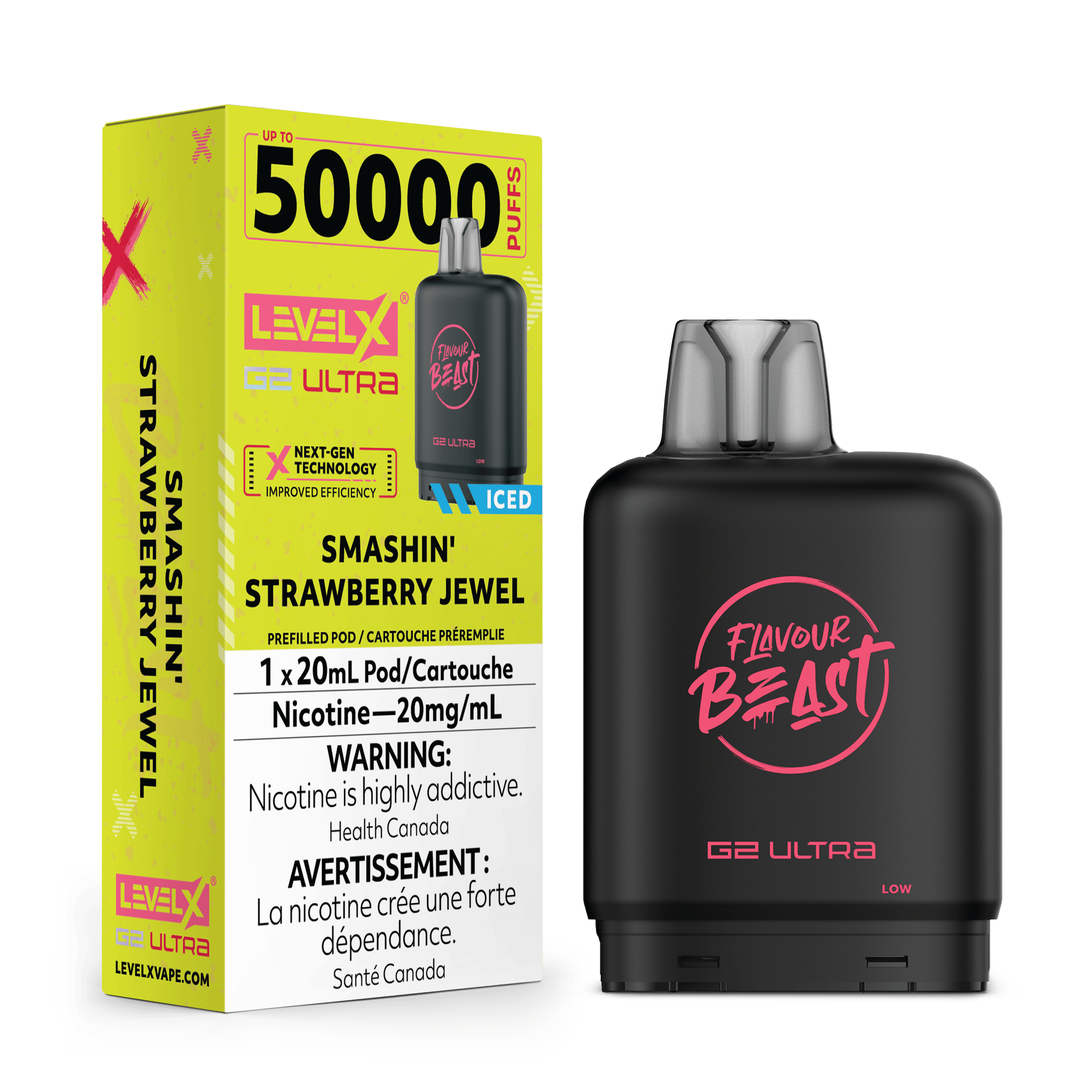FLAVOUR BEAST (Level X) G2 Ultra Pod SMASHIN' STRAWBERRY JEWEL