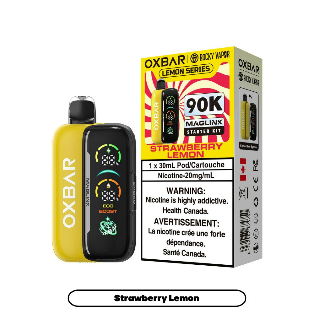 OXBAR Maglink 90k 30ml Pod - Starter Kit Lemon Series Strawberry Lemon