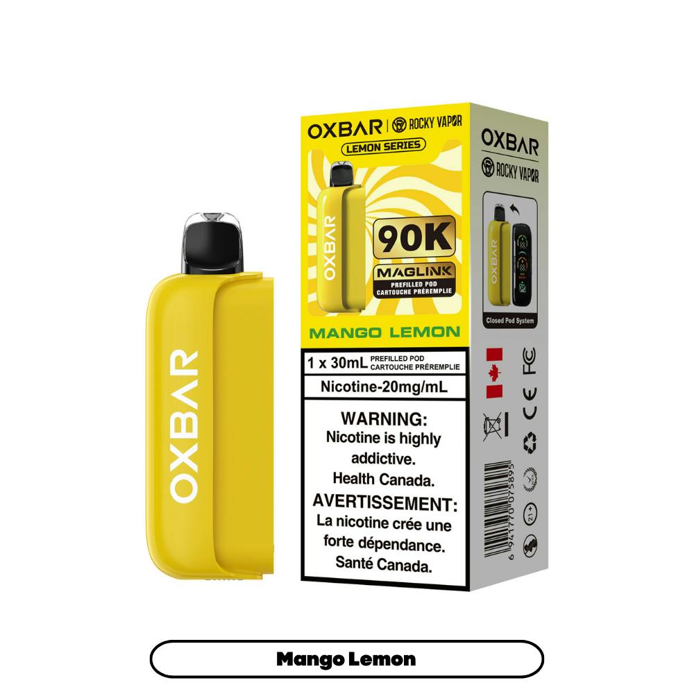 OXBAR Maglink Pod 90k Puff Lemon Series Mango Lemon