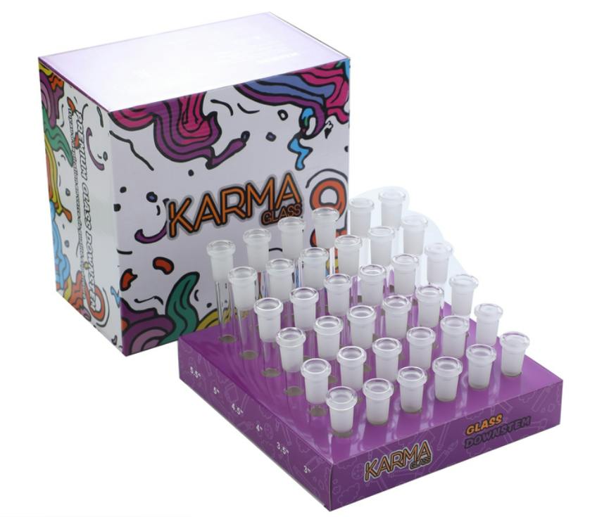 KARMA - Clear Flush Mount Glass Stem - Assorted Sizes