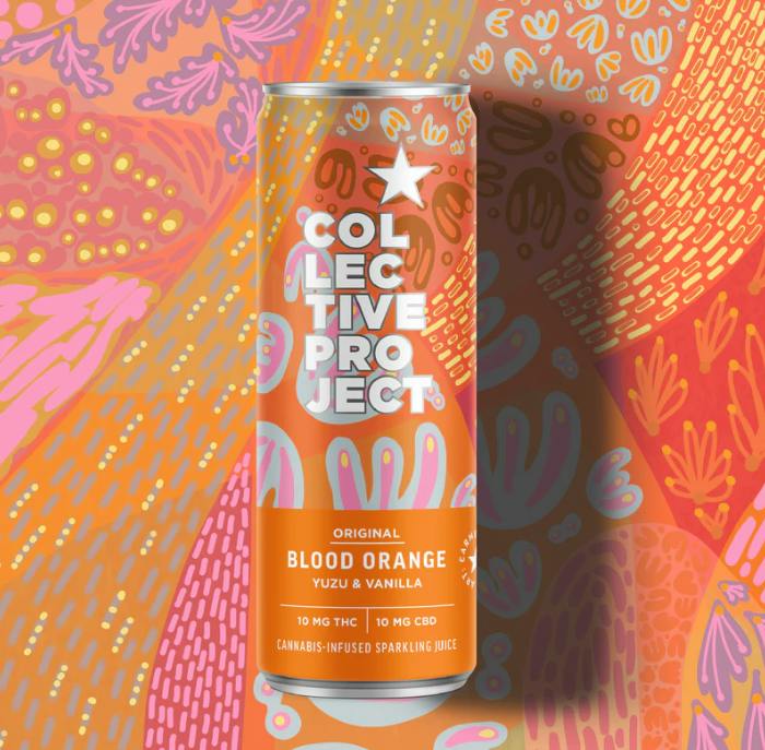 COLLECTIVE PROJECT Blood Orange 1:1 THC:CBD Sparkling Juice 355ml