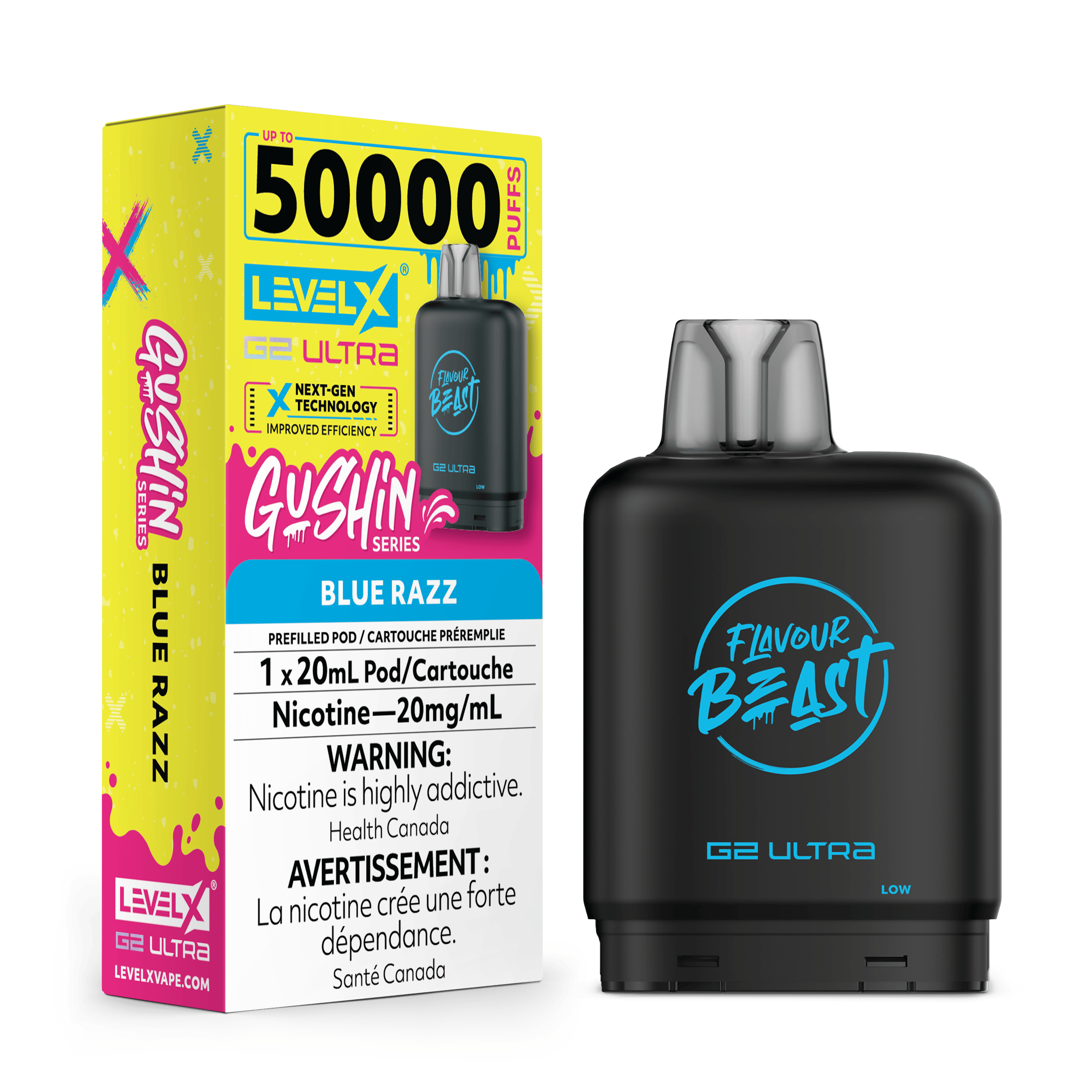 FLAVOUR BEAST (Level X) G2 Ultra Pod GUSHIN' BLUE RAZZ