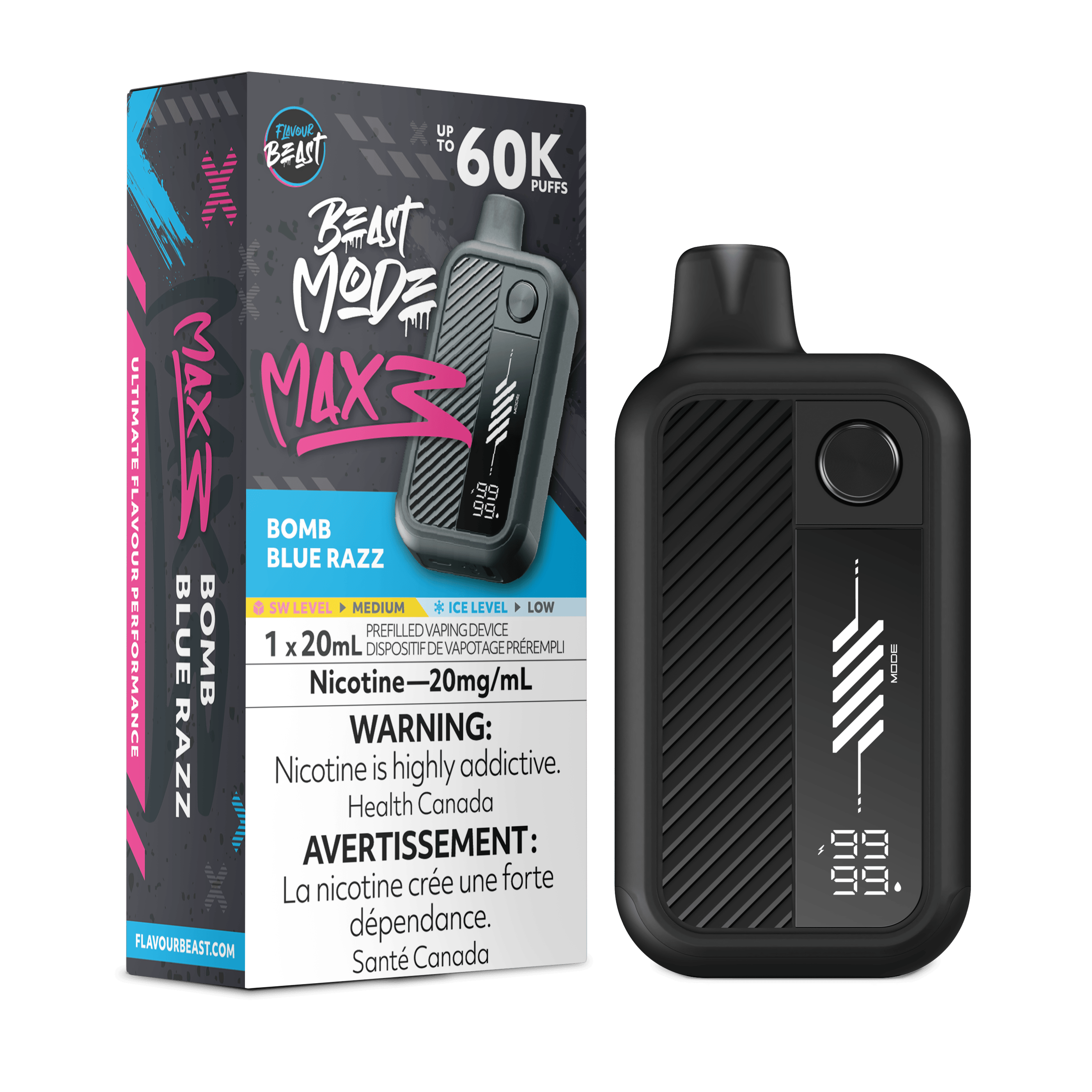 FLAVOUR BEAST Beast Mode Max 3 Disposable - BOMB BLUE RAZZ