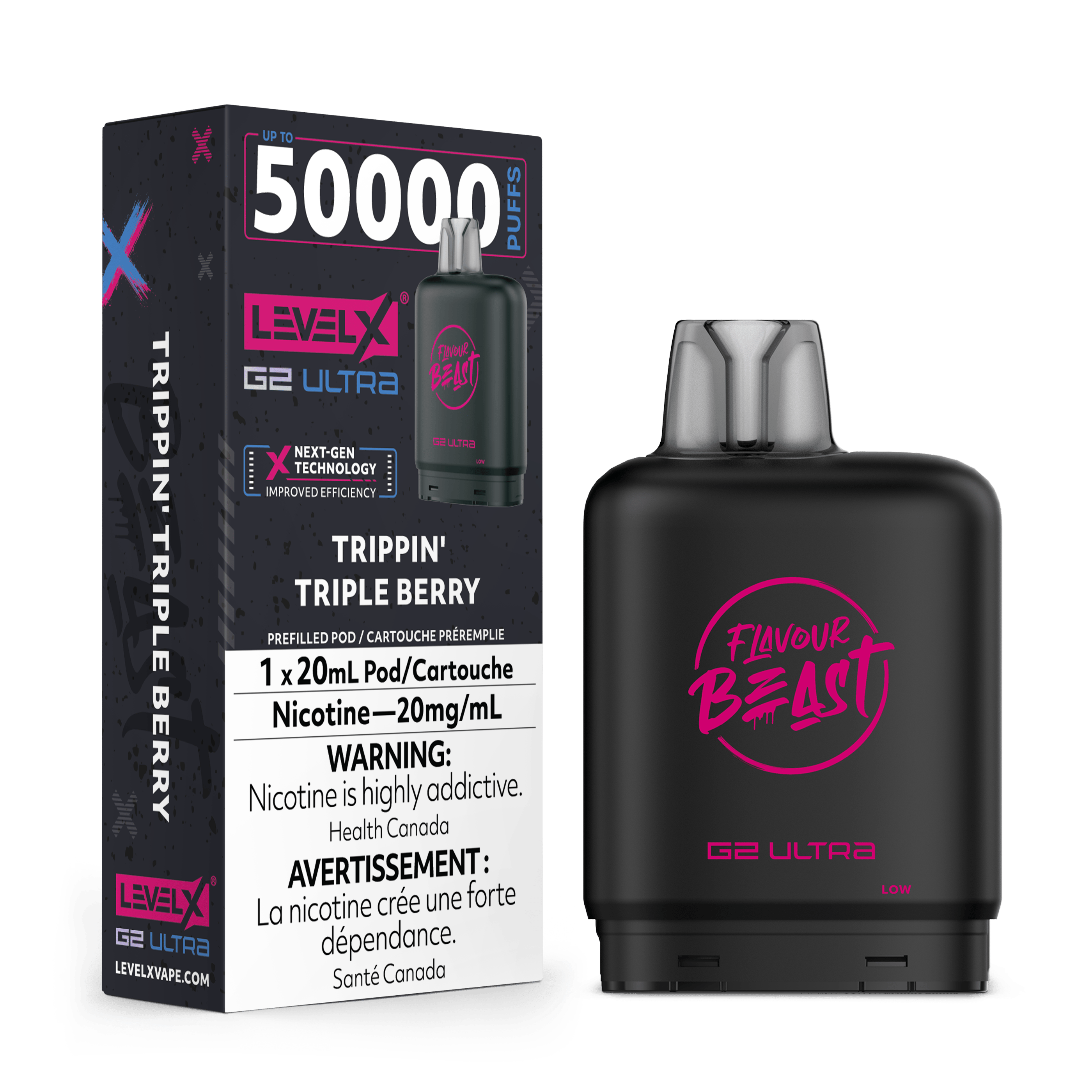 FLAVOUR BEAST (Level X) G2 Ultra Pod TRIPPIN' TRIPLE BERRY