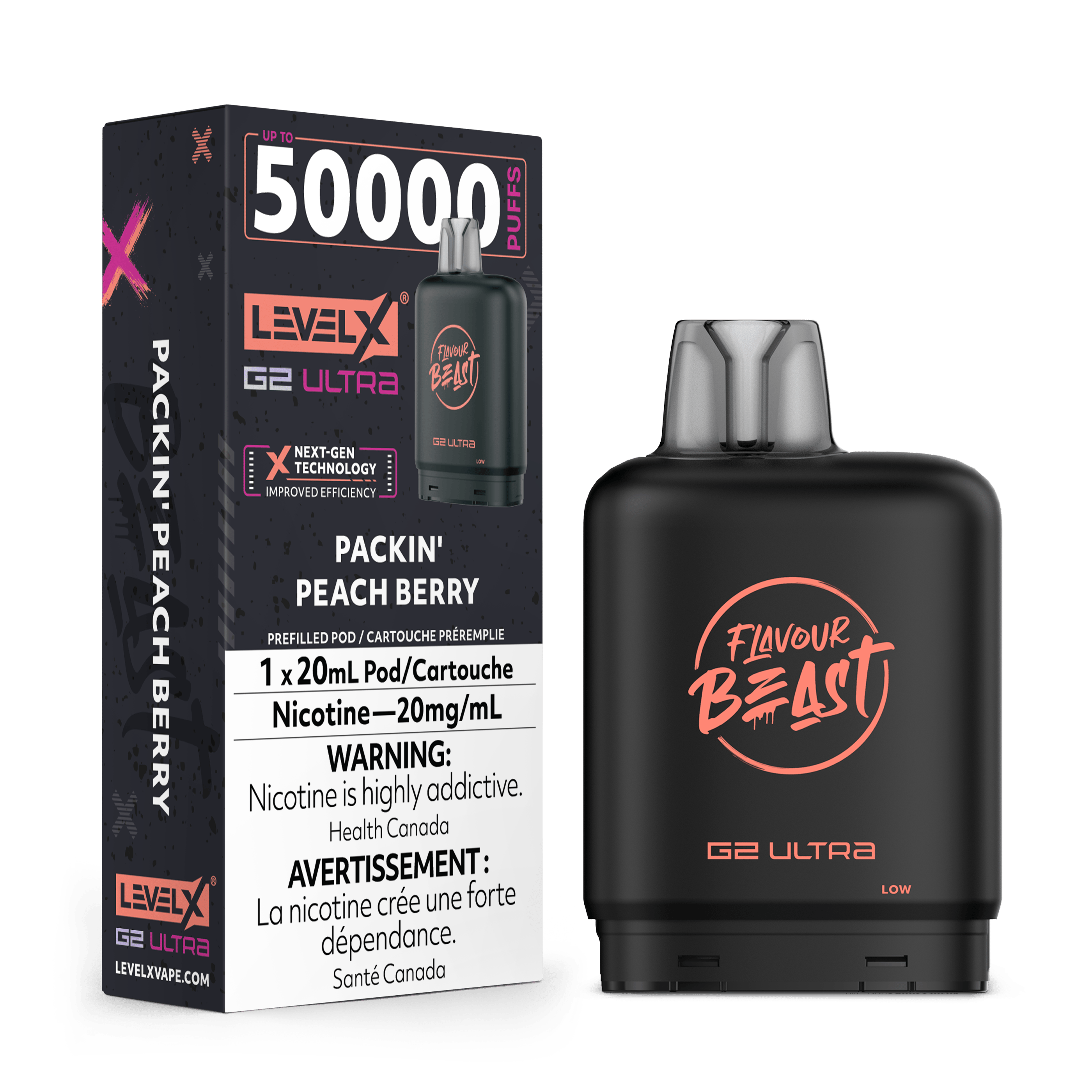FLAVOUR BEAST (Level X) G2 Ultra Pod PACKIN' PEACH BERRY