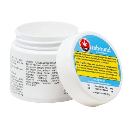 REBOUND BY STEWART FARMS Arctic Heat Muscle Cream 1:1 THC:CBD120g