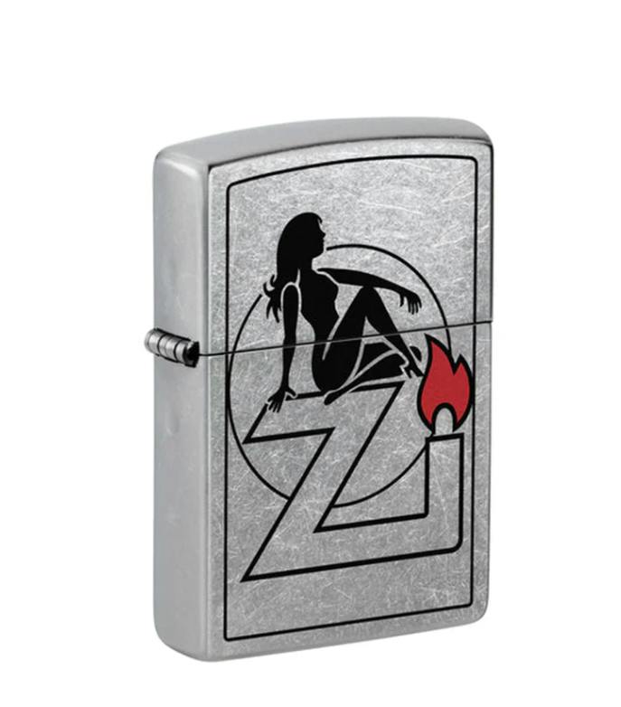 ZIPPO Lighter - Flame Girl Lady with Z