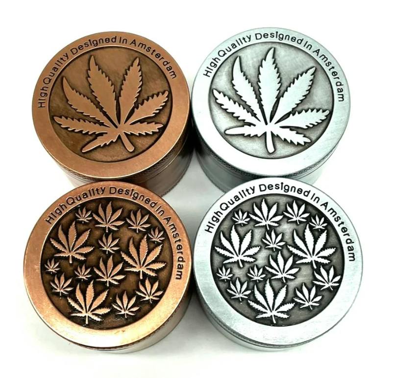 Hemp Design Metal Grinder - 4pc - 50mm