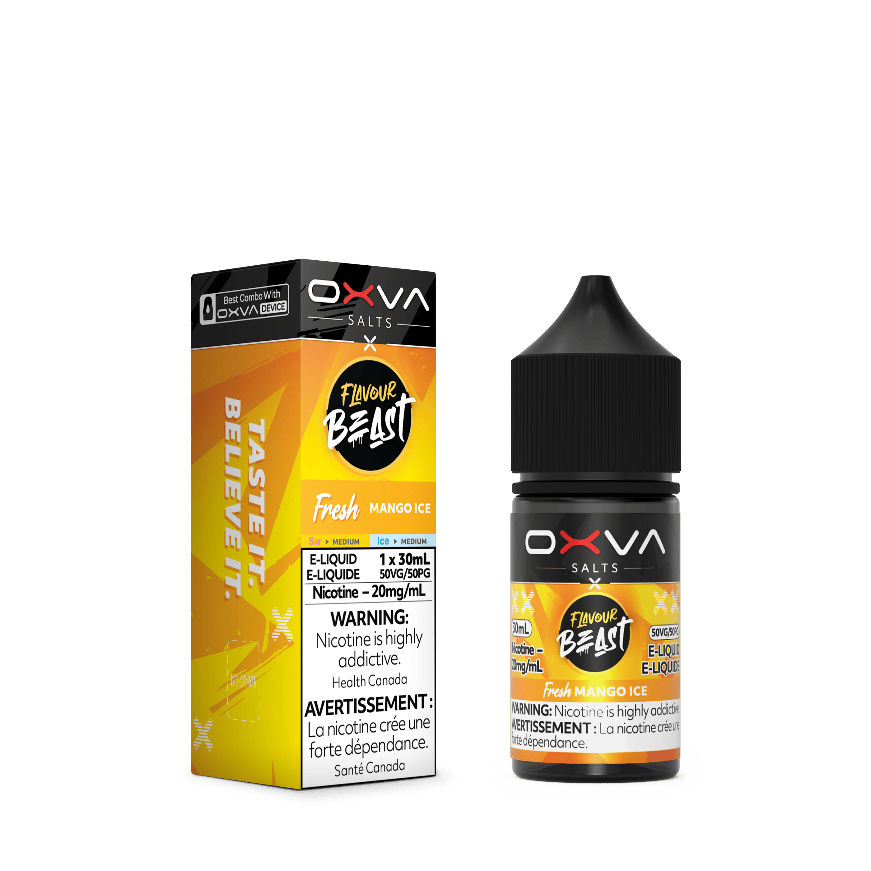 FLAVOUR BEAST x OXVA (Salt Nic) Juice 30ml MANGO ICE