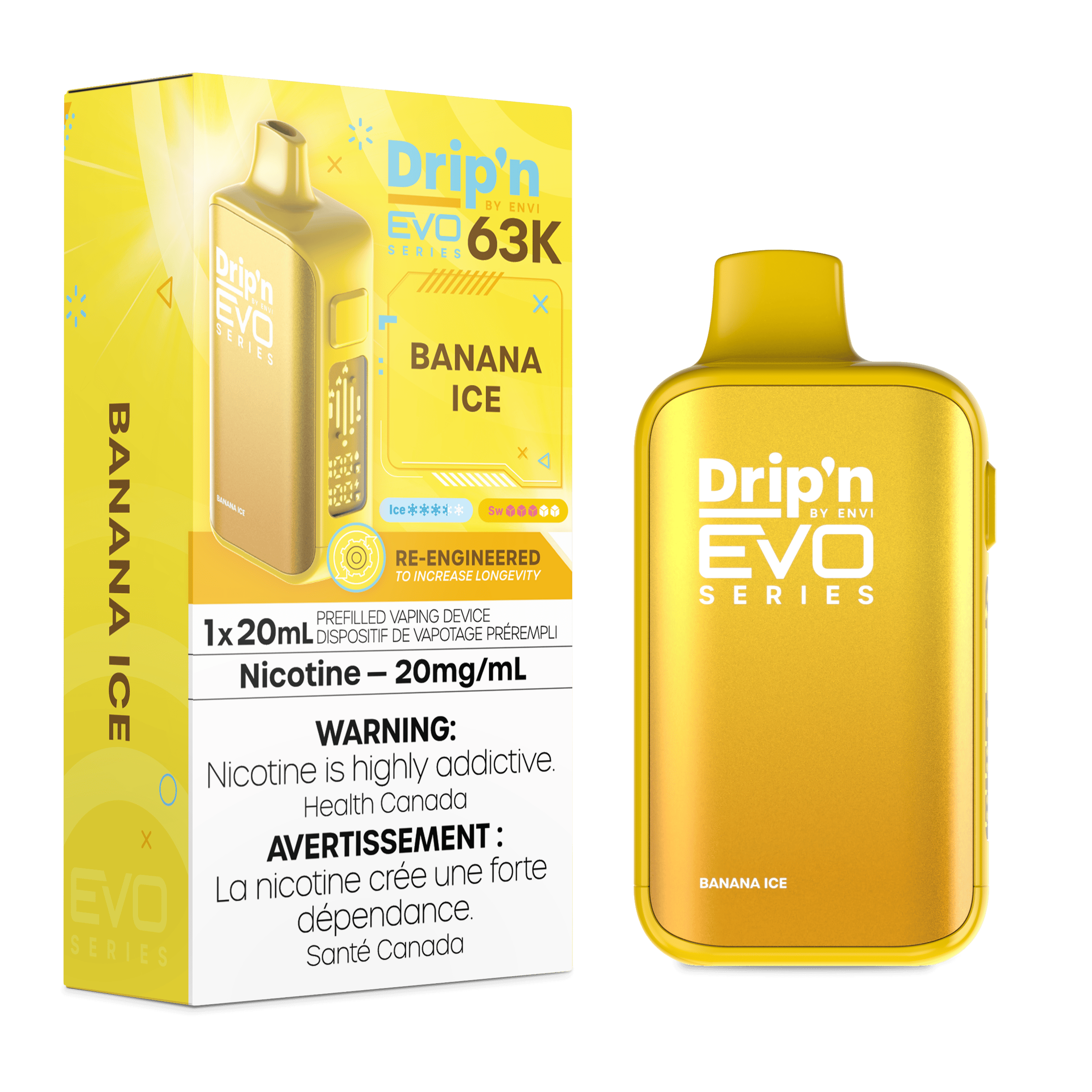 DRIP'N EVO 63k Disposable BANANA ICE
