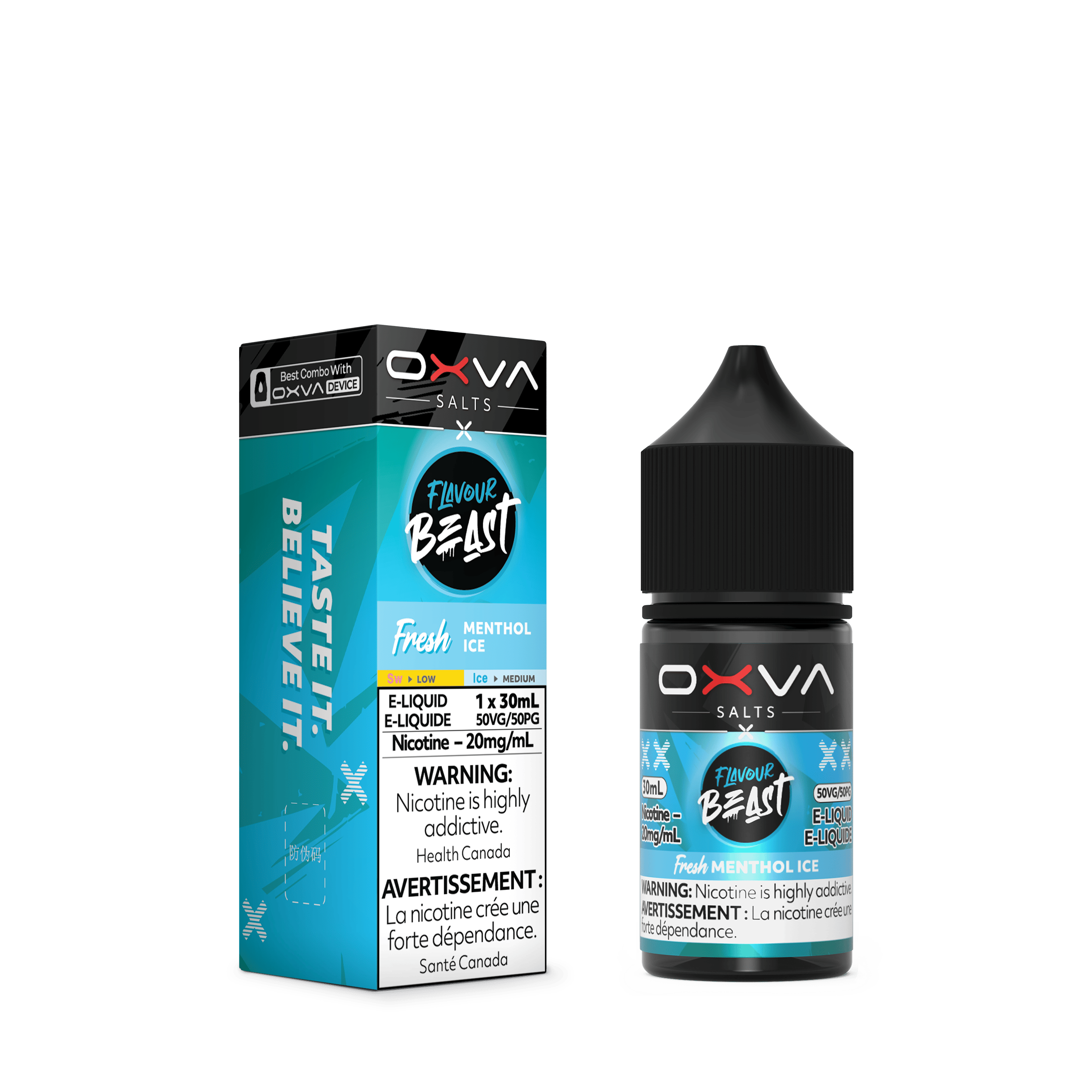 FLAVOUR BEAST x OXVA (Salt Nic) Juice 30ml MENTHOL ICE
