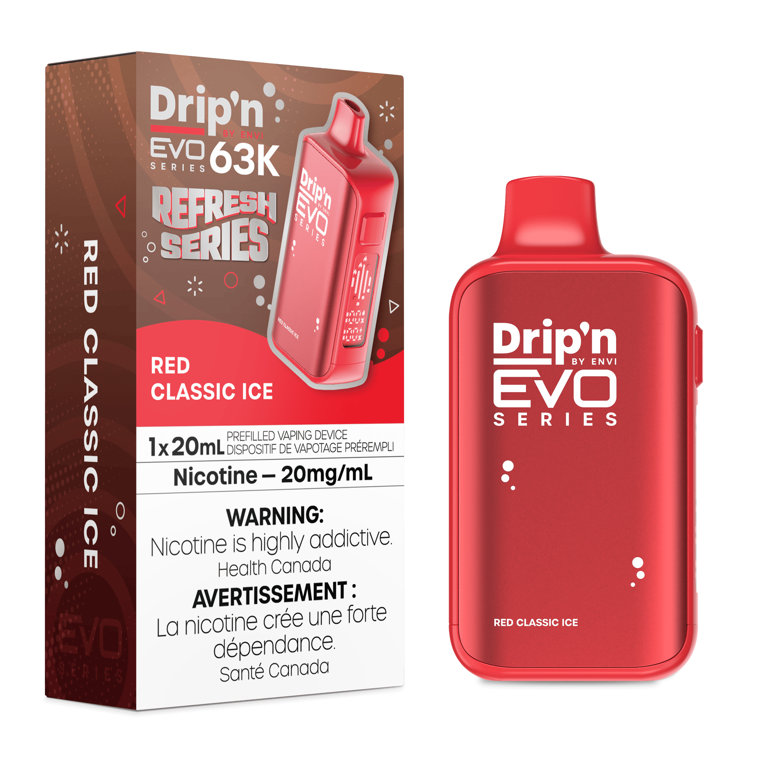 DRIP'N EVO 63k Disposable RED CLASSIC ICE