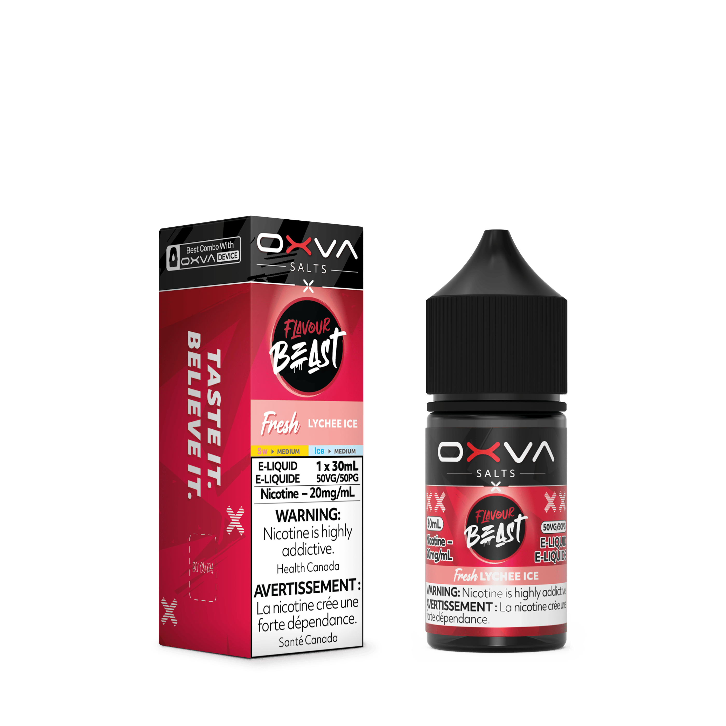 FLAVOUR BEAST x OXVA (Salt Nic) Juice 30ml LYCHEE ICE