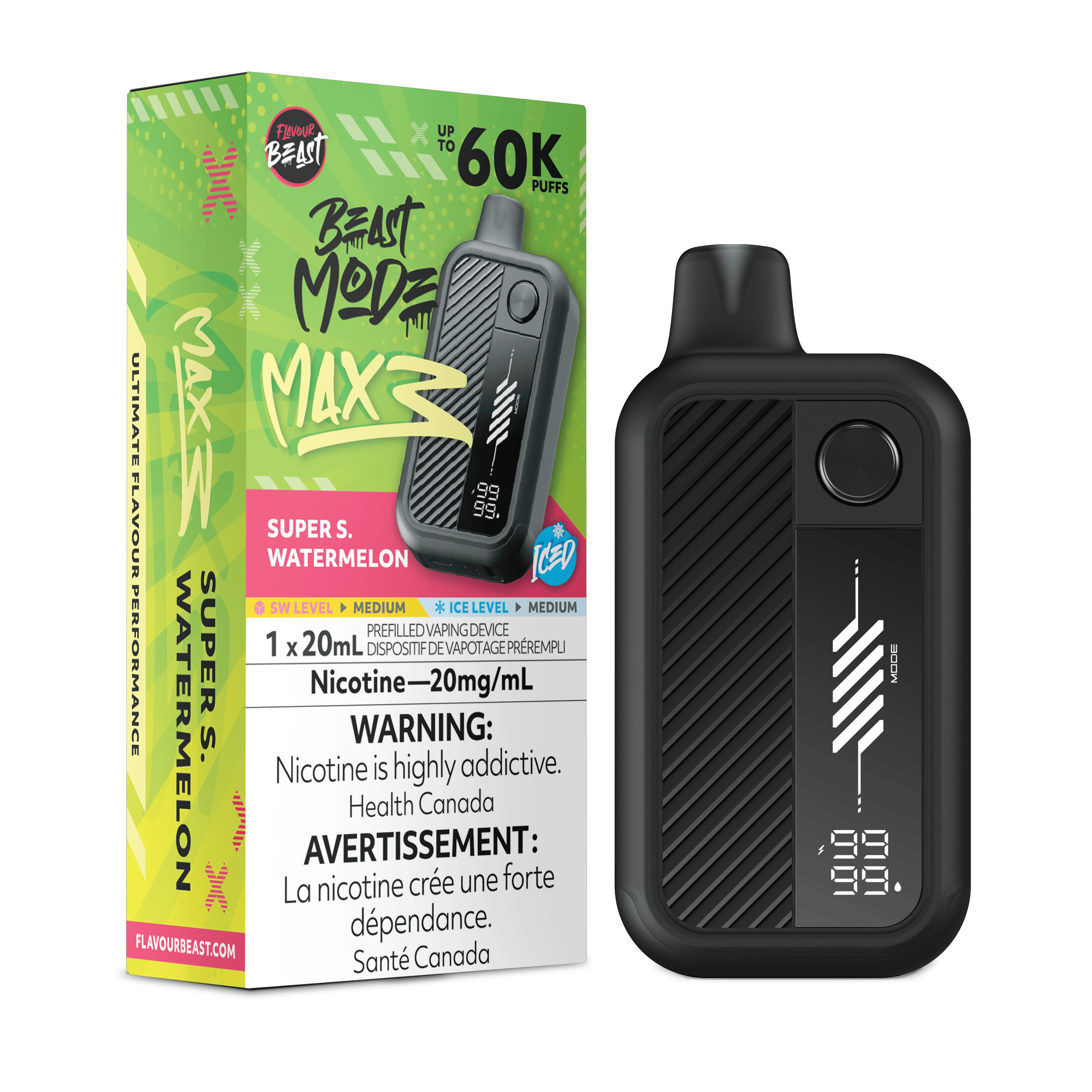 FLAVOUR BEAST Beast Mode Max 3 Disposable - SUPER S. WATERMELON ICED