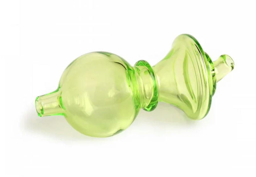 RED EYE GLASS - Reversible Carb Cap w/ Bubble & Directional Caps - Lime Green