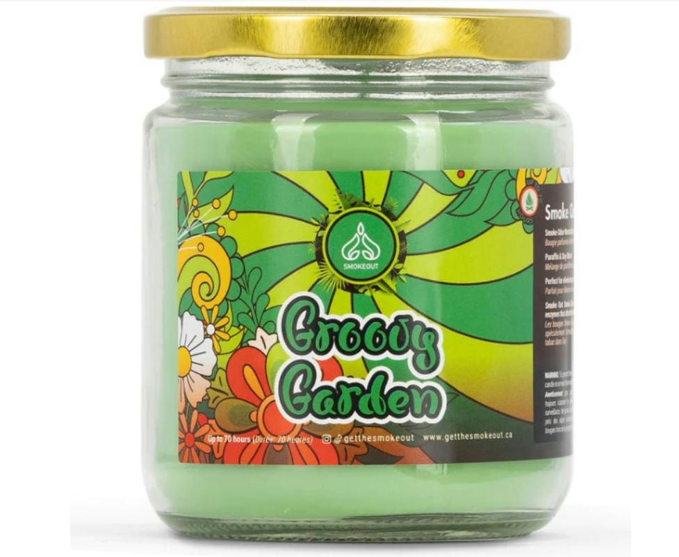 SMOKE OUT ODOR ELIMINATOR CANDLE 13OZ - Groovy Garden