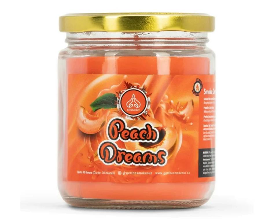 SMOKE OUT ODOR ELIMINATOR CANDLE 13OZ - Peach Dreams