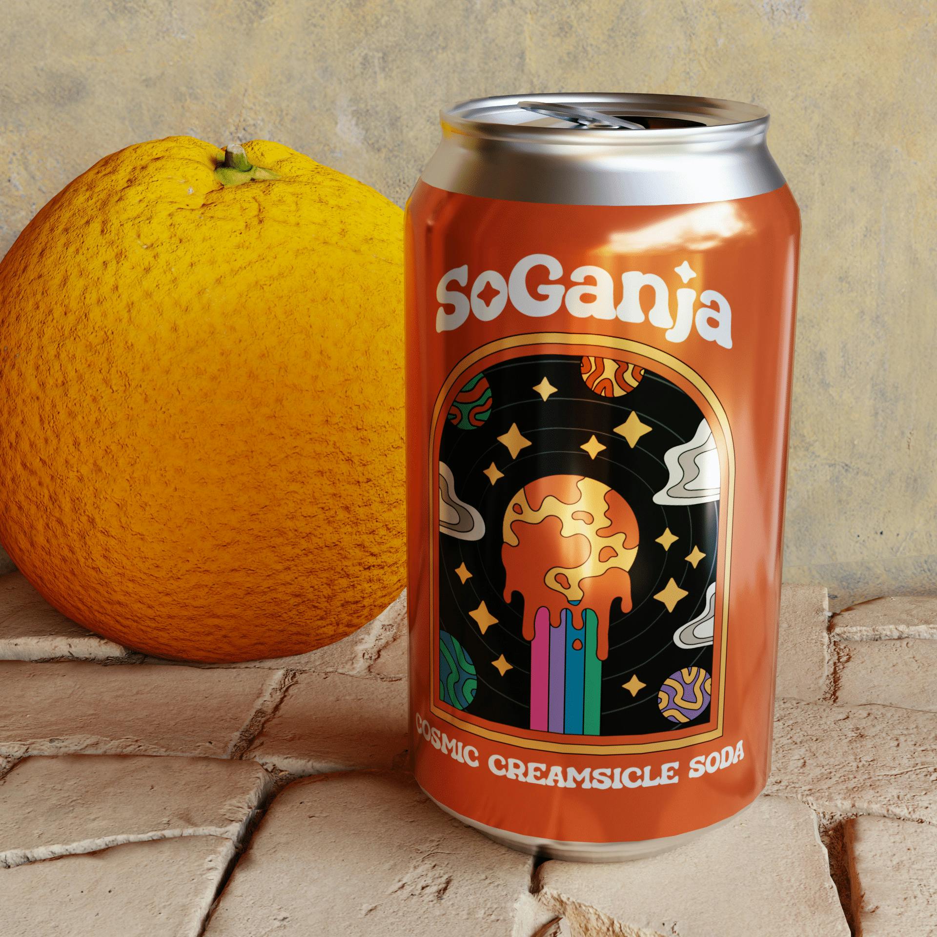 SoGanja Live Resin Soda - Cosmic Creamsicle (I):