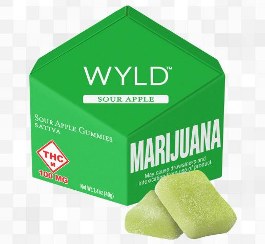 Wyld - Gummies - Sour Apple (S) (100mg)