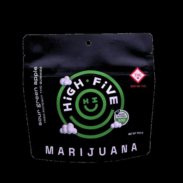 High Five - Gummies - Sour Green Apple (H) (500mg)