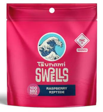 Swells - Single Gummy - Raspberry Riptide (H) (100mg)
