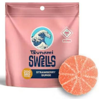 Swells - Single Gummy - Strawberry Surge (H) (200mg)