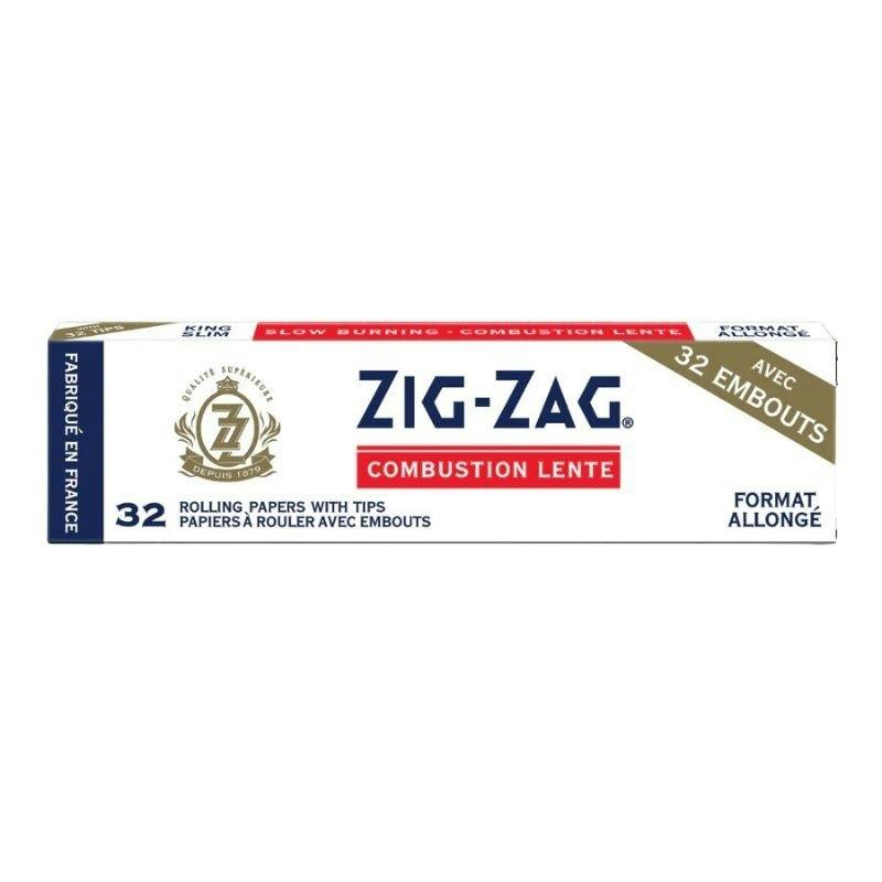 Zig Zag - King Size Rolling Papers w/ Tips - White