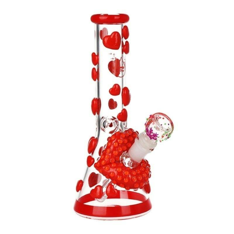 Pulsar - Glass Bong - Kiss My Lips Glow In Dark - 9.75"