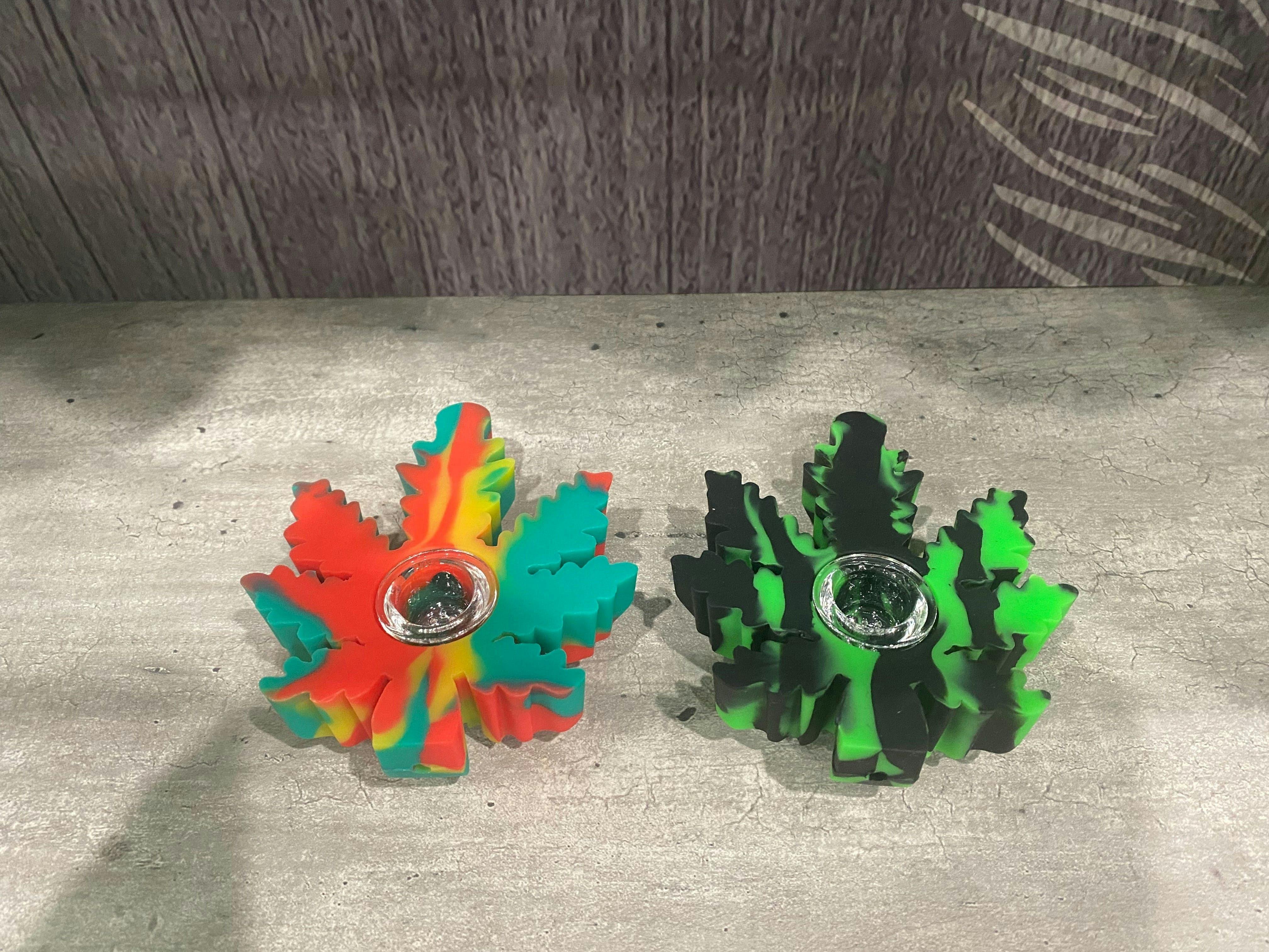 MK Glass - SHP14 PotLeaf Pipe - pipe