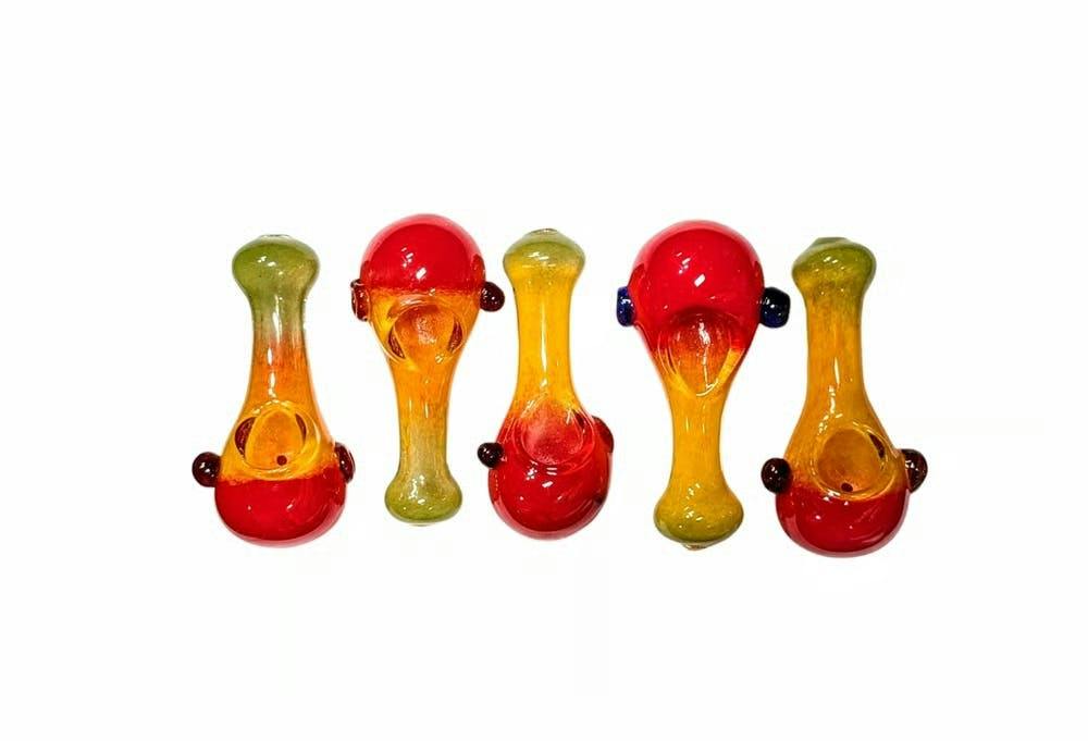 MK Glass - Rasta 3 Color Pipe - Hand Pipe