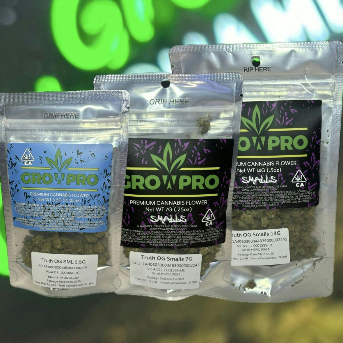 GrowPro - True OG Smalls 3.5G - Eighth